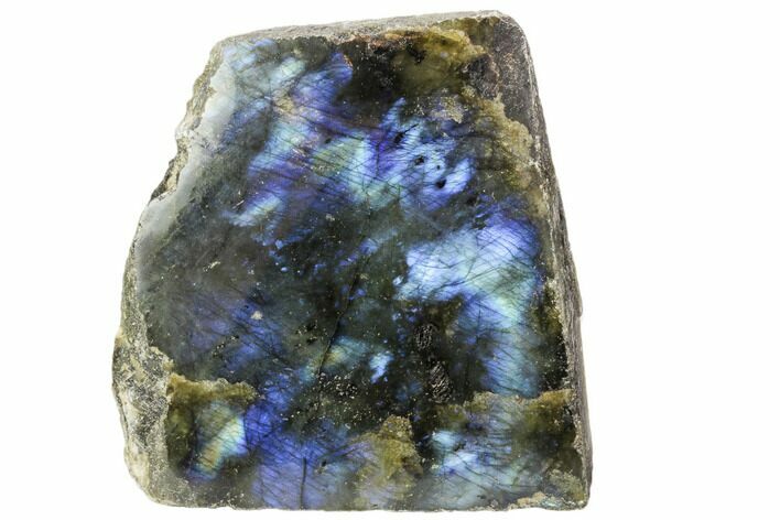 Wide, Single Side Polished Labradorite - Madagascar #103000